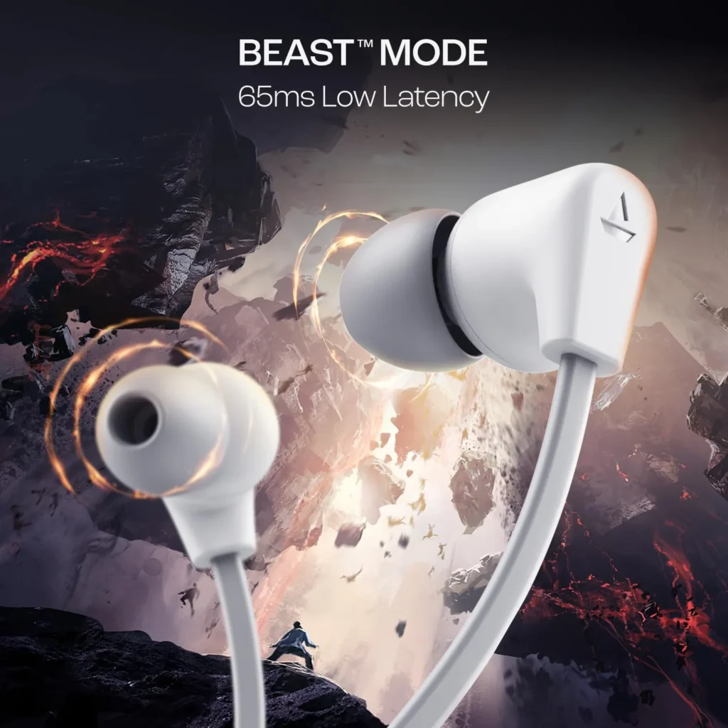 Boat Rockerz Trinity in Ear Earphones with 150H Playtime, Crystal Bionic Sound Powered by HiFi, Signature Sound, Beast™ Mode, ENx™ Tech, ASAP™ Charge,IPX5,Dual Pairing(Cosmic Black)